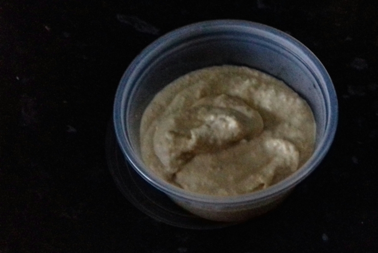 a pot of hummus made by The Diabetes Diet