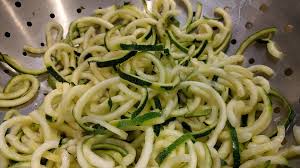 courgettes spiralised